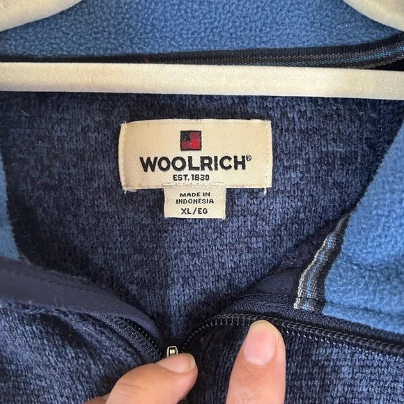 Woolrich blue quarter-zip sweater - Picture 3 of 9